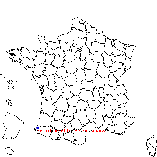 localisation sur le carte de saint-martin-de-seignanx 