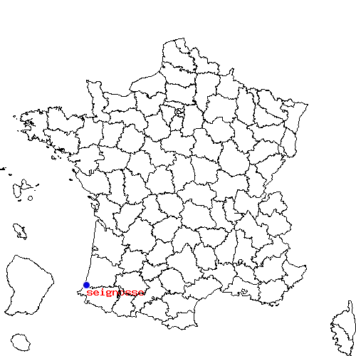 localisation sur le carte de seignosse 