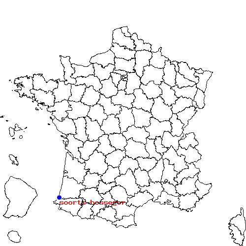localisation sur le carte de soorts-hossegor 
