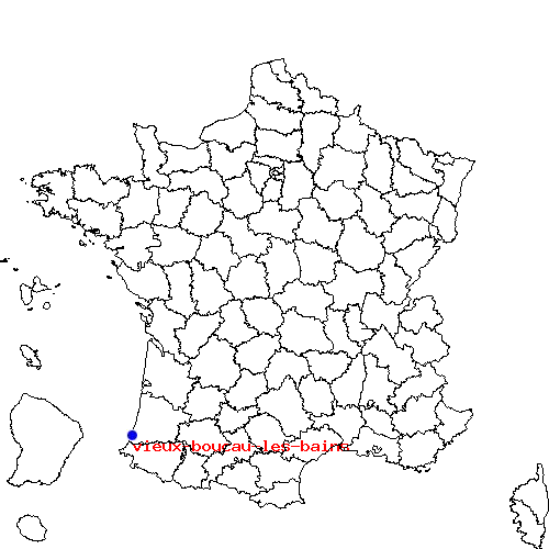 localisation sur le carte de vieux-boucau-les-bains 
