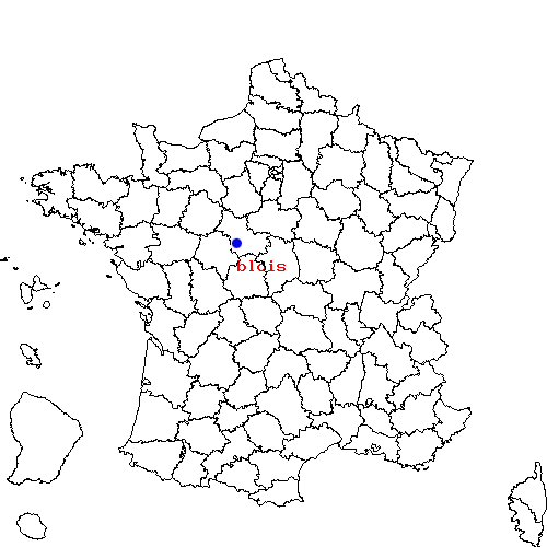 localisation sur le carte de blois 