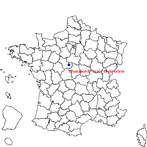 localisation sur le carte de chaumont-sur-tharonne 