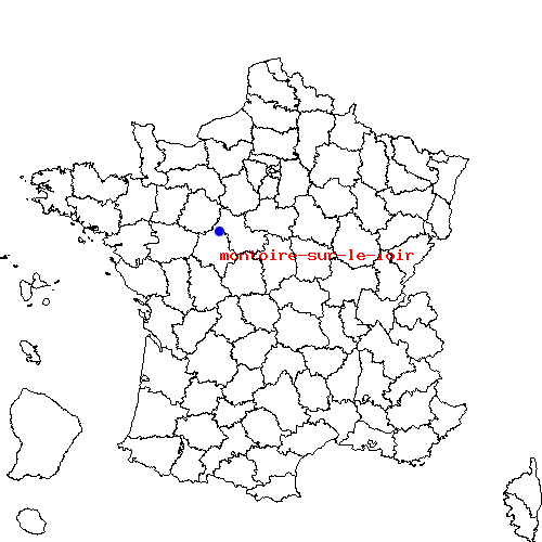 localisation sur le carte de montoire-sur-le-loir 