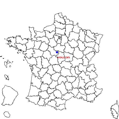 localisation sur le carte de vouzon 