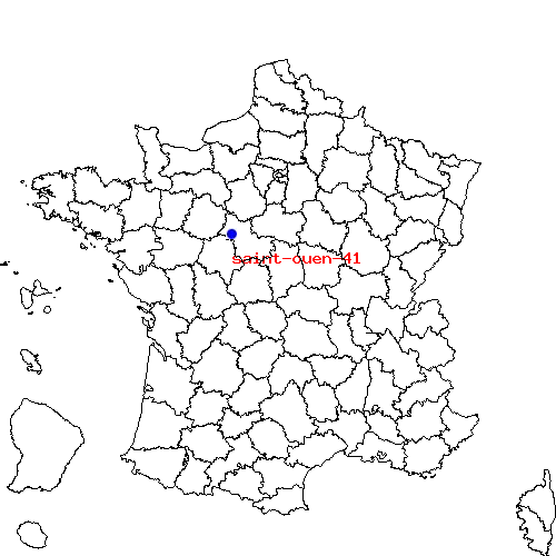 localisation sur le carte de saint-ouen-41 