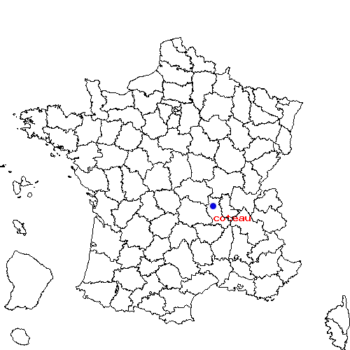 localisation sur le carte de coteau 