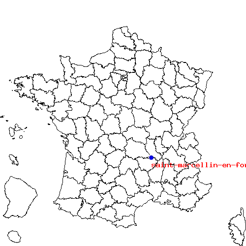 localisation sur le carte de saint-marcellin-en-forez 