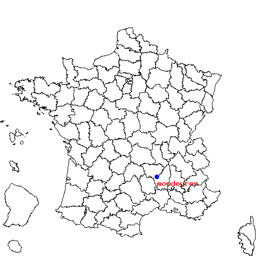 localisation sur le carte de moudeyres 