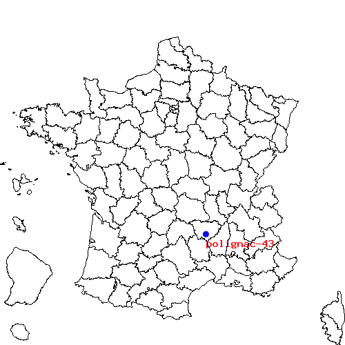 localisation sur le carte de polignac-43 