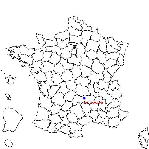 localisation sur le carte de brioude 