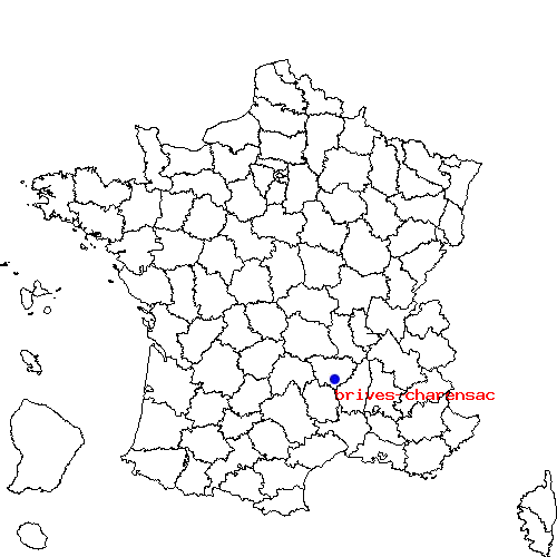 localisation sur le carte de brives-charensac 