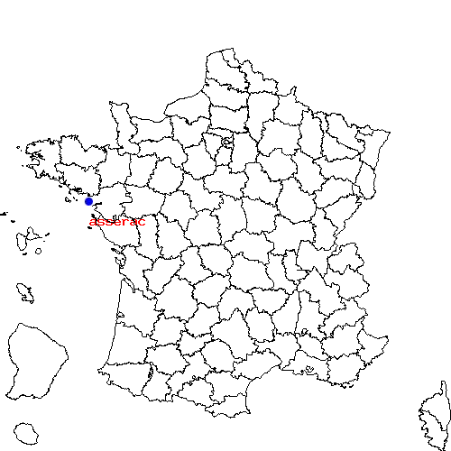 localisation sur le carte de asserac 