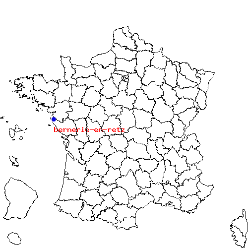 localisation sur le carte de bernerie-en-retz 