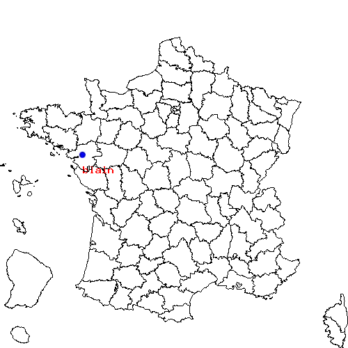 localisation sur le carte de blain 