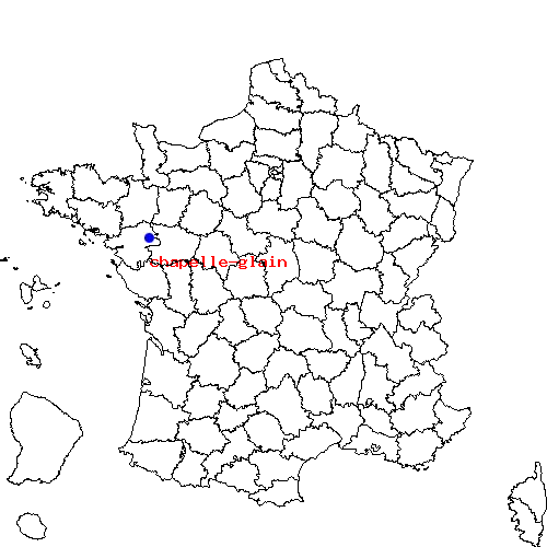 localisation sur le carte de chapelle-glain 