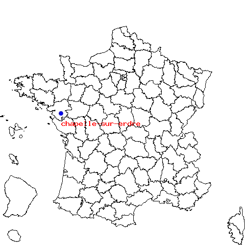 localisation sur le carte de chapelle-sur-erdre 