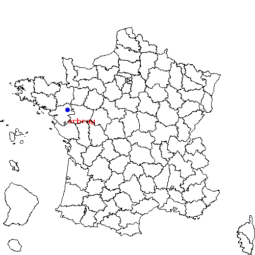 localisation sur le carte de erbray 