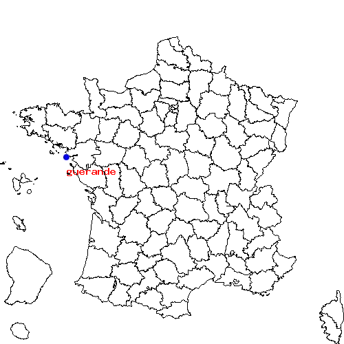 localisation sur le carte de guerande 