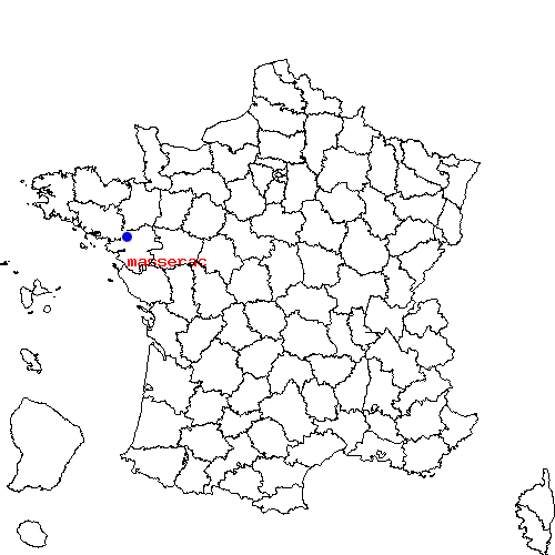localisation sur le carte de masserac 