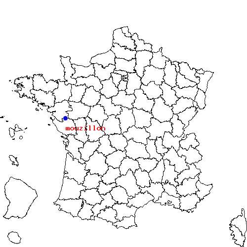 localisation sur le carte de mouzillon 