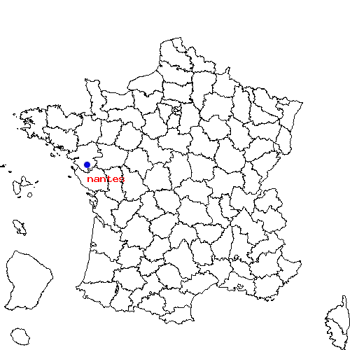 localisation sur le carte de nantes 