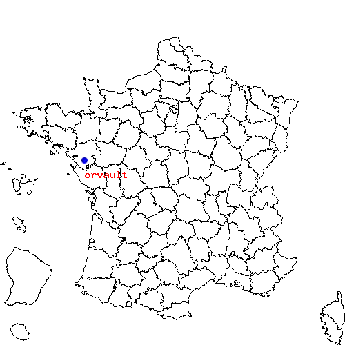 localisation sur le carte de orvault 