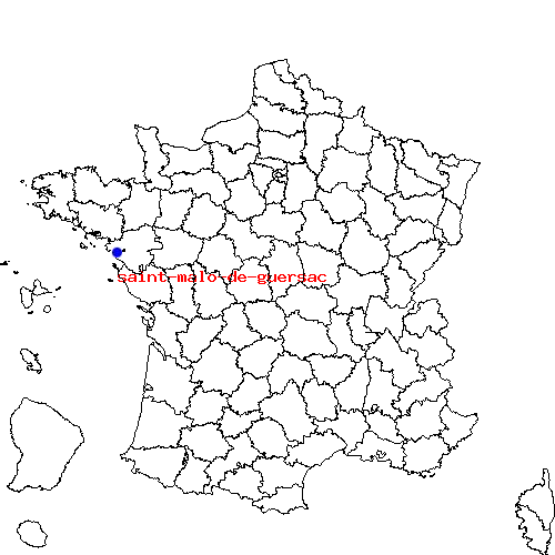 localisation sur le carte de saint-malo-de-guersac 