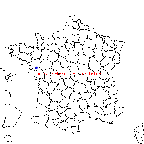 localisation sur le carte de saint-sebastien-sur-loire 