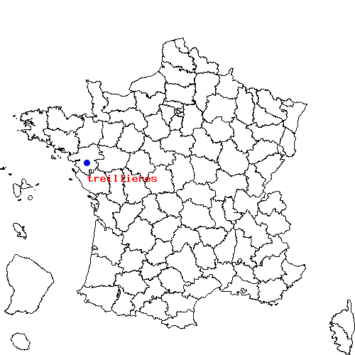 localisation sur le carte de treillieres 