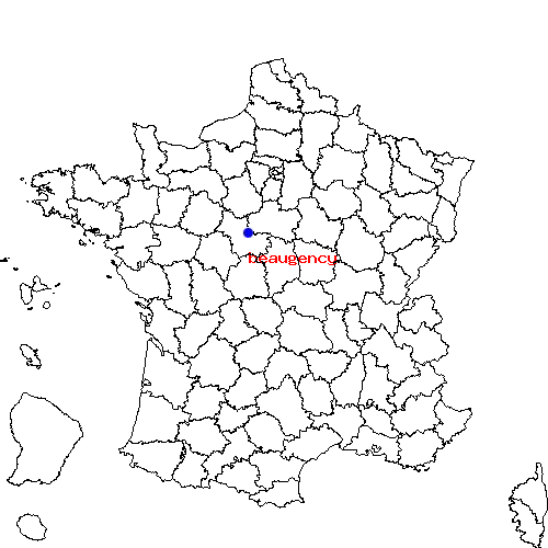 localisation sur le carte de beaugency 