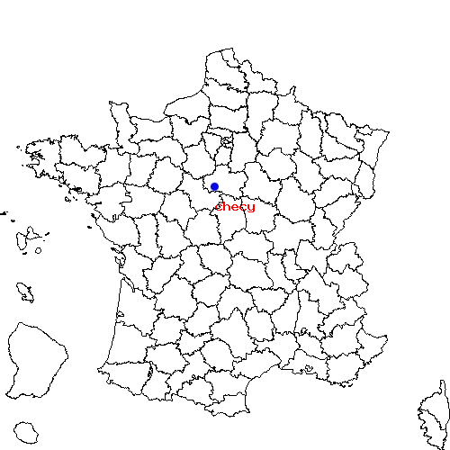 localisation sur le carte de checy 