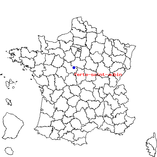 localisation sur le carte de ferte-saint-aubin 