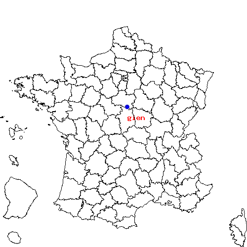 localisation sur le carte de gien 