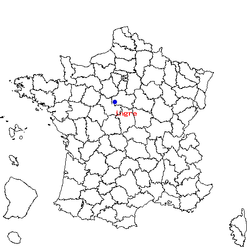 localisation sur le carte de ingre 