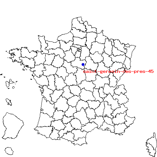 localisation sur le carte de saint-germain-des-pres-45 
