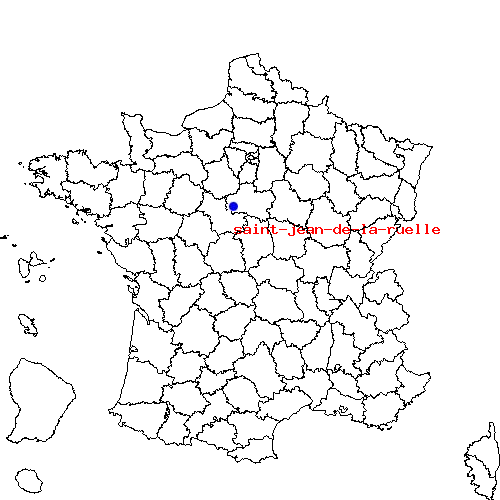 localisation sur le carte de saint-jean-de-la-ruelle 