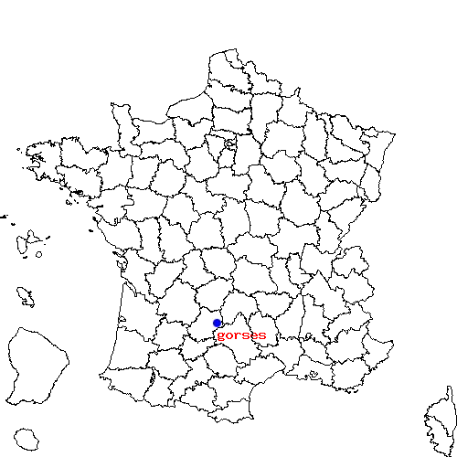 localisation sur le carte de gorses 