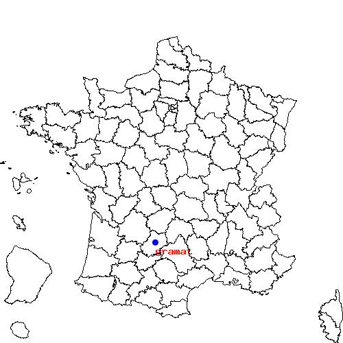 localisation sur le carte de gramat 