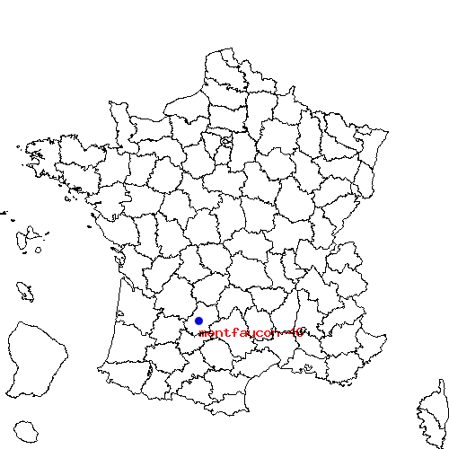 localisation sur le carte de montfaucon-46 
