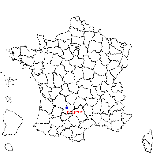 localisation sur le carte de payrac 