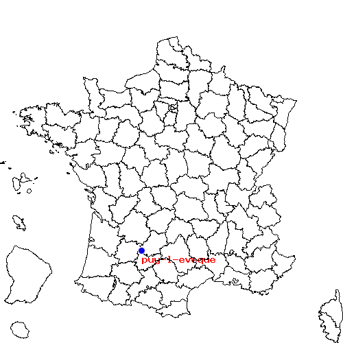 localisation sur le carte de puy-l-eveque 