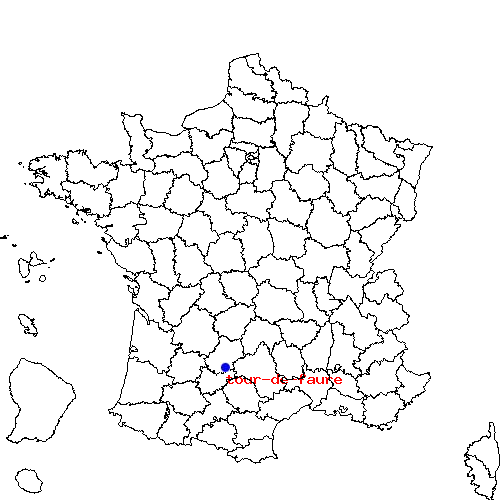 localisation sur le carte de tour-de-faure 