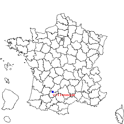 localisation sur le carte de villeseque 