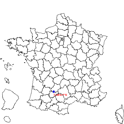 localisation sur le carte de cahors 