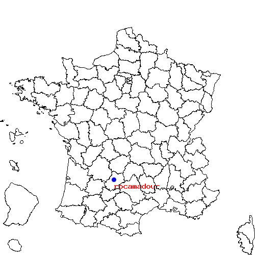 localisation sur le carte de rocamadour 