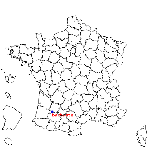 localisation sur le carte de barbaste 