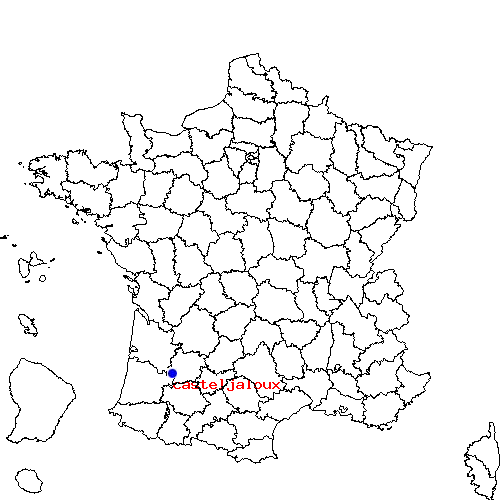 localisation sur le carte de casteljaloux 