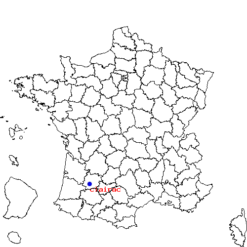 localisation sur le carte de clairac 