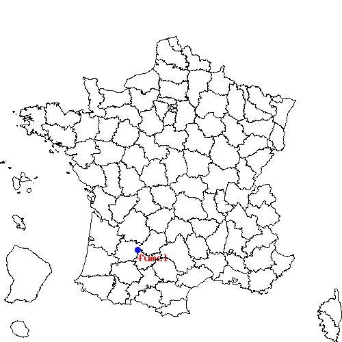 localisation sur le carte de fumel 