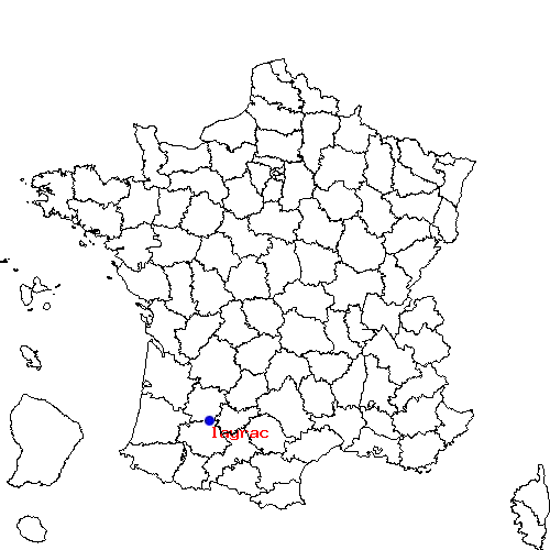 localisation sur le carte de layrac 